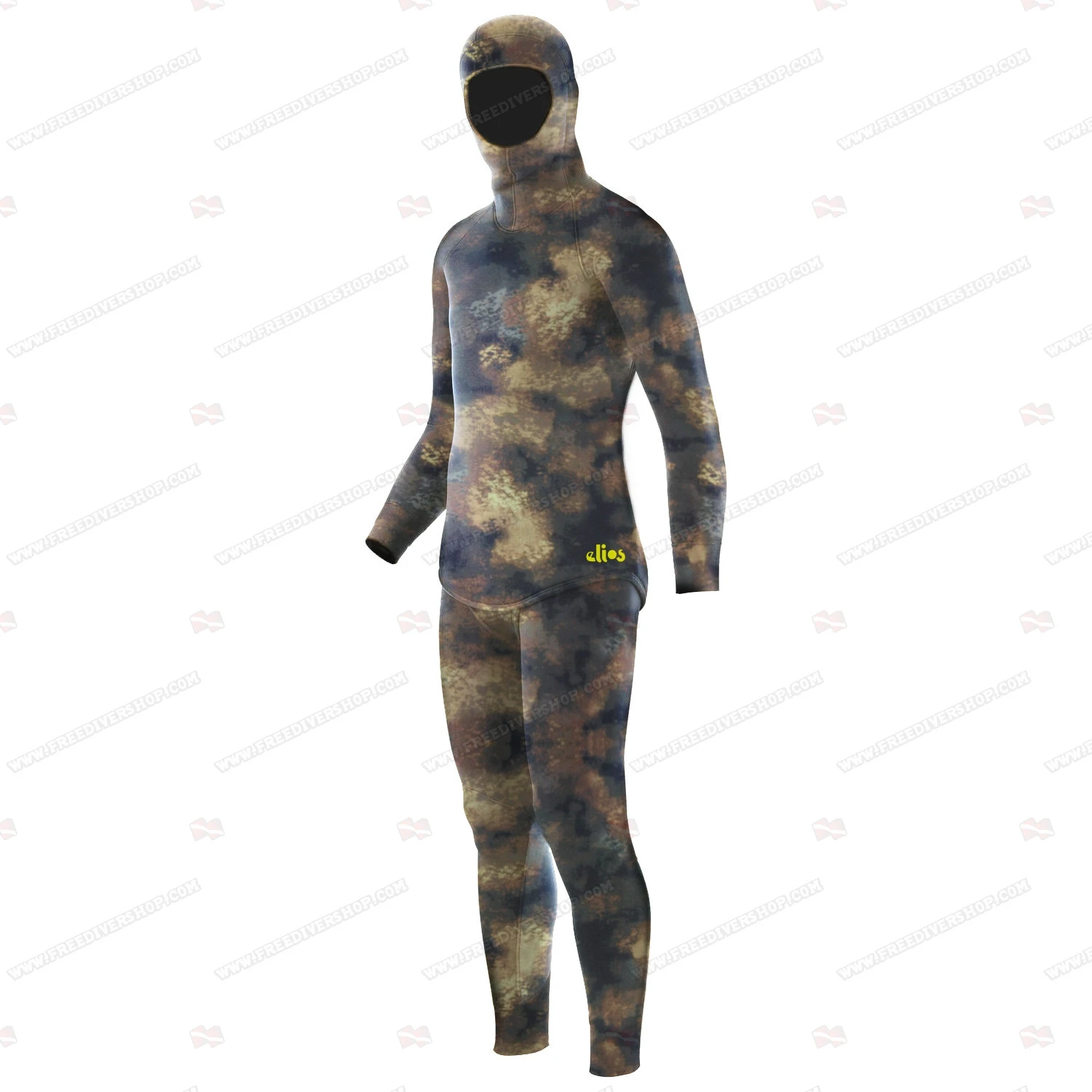 Elios Hyperstretch Beige Camouflage Wetsuit 1 Elios Hyperstretch Beige Camouflage Wetsuit