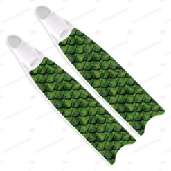 Leaderfins Green Reptile Skin Fins - Limited Edition