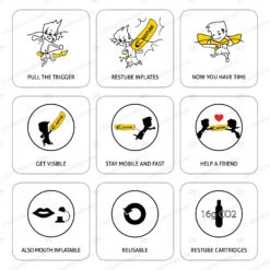 Restube Basic - Self Inflating Safety Buoy -Diving Supplies Store restube features en 1