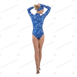 SlipIns Blue Feather Sun Protective Swimsuit -Diving Supplies Store swim bfd 02